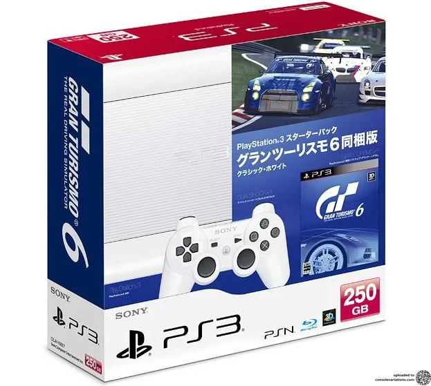 Playstation 3 Super Slim Gran Turismo 6 white Starter Kit