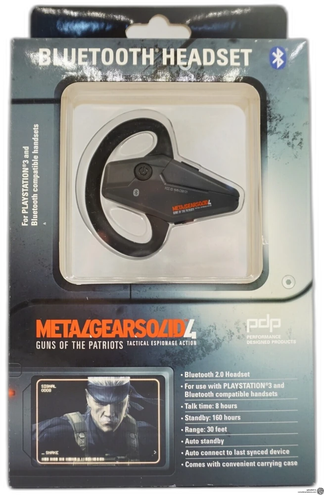 PDP PlayStation 3 Metal Gear Solid 4 Bluetooth Headset