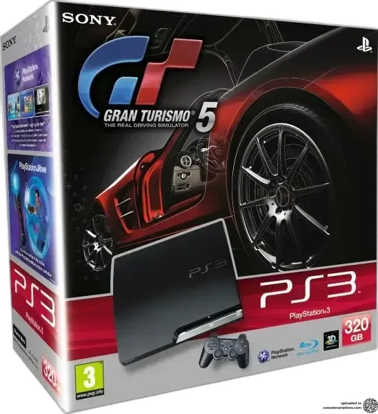 Sony Playstation 3 Slim Gran Turismo 5 Black Bundle