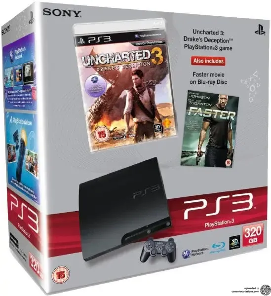 Sony PlayStation 3 Slim Uncharted 3 + Faster Bundle