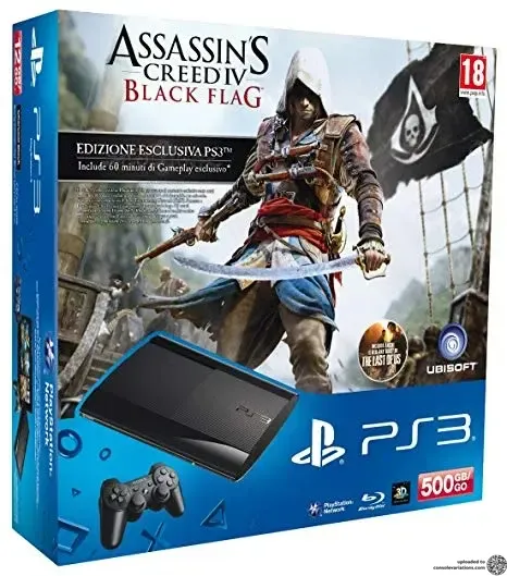 Sony Playstation 3 Super Slim Assassin's Creed Black Flag Bundle
