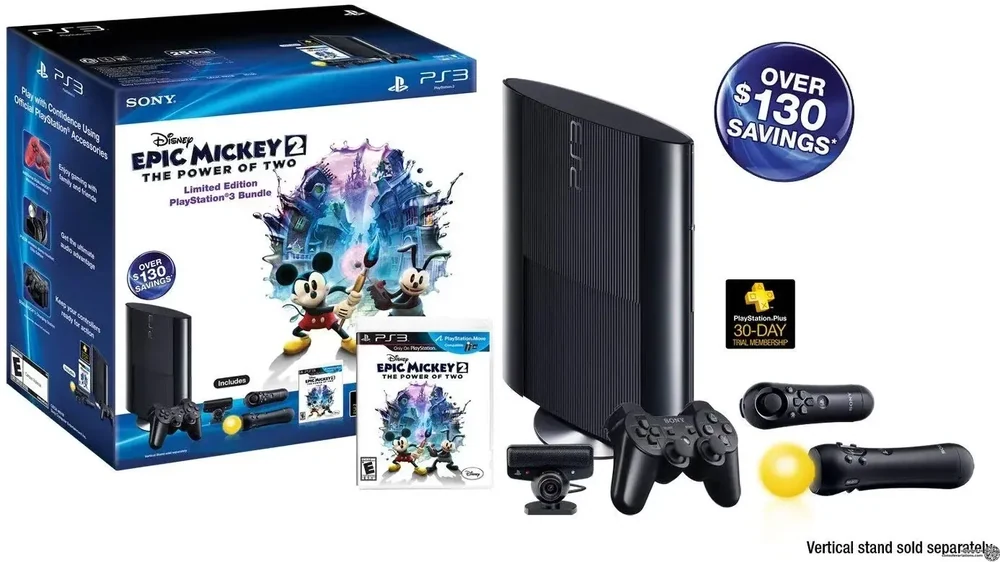 Sony PlayStation 3 Super Slim Epic Mickey Power of 2 Bundle