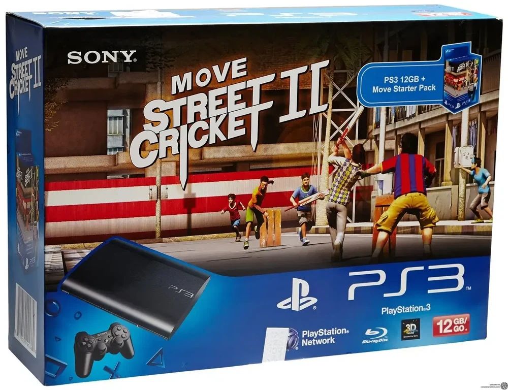 Sony PlayStation 3 Super Slim Move Street Cricket II Bundle