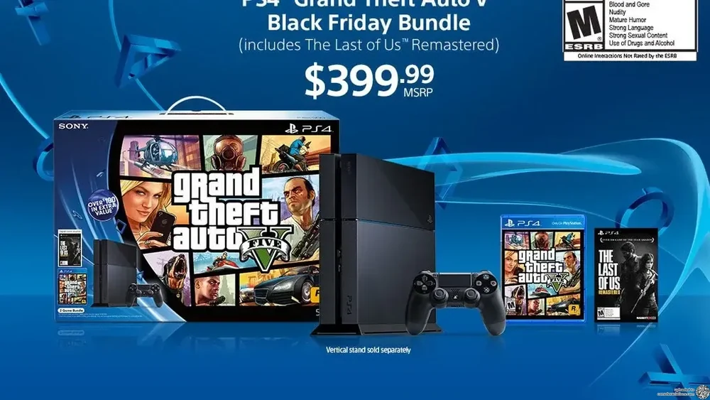 Sony PlayStation 4 Grand Theft Auto V Black Friday Bundle