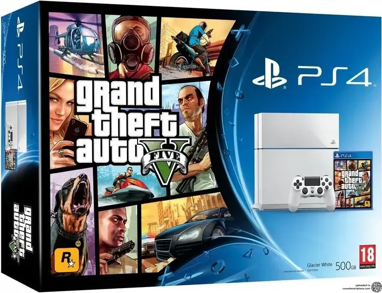 Sony Playstation 4 GTA V White Bundle