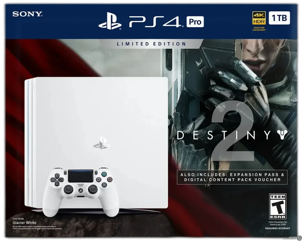 Sony PlayStation 4 Pro Destiny Glacier White Bundle (NA)