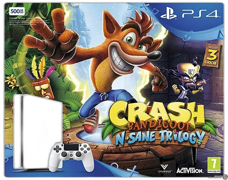 Sony PlayStation 4 Slim Crash Bandicoot N-sane Trilogy Bundle