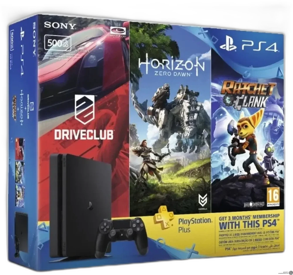 Sony PlayStation 4 Slim Driveclub + Horizon + Ratchet & Clank Bundle