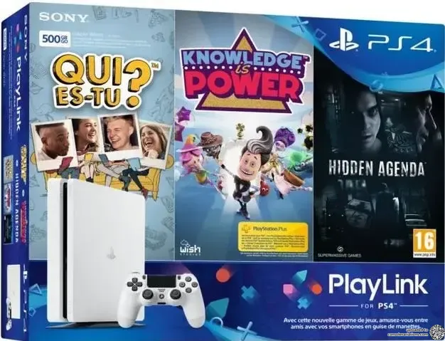 Sony PlayStation 4 Slim Qui es Tu + Knowledge is Power + Hidden Agenda Bundle
