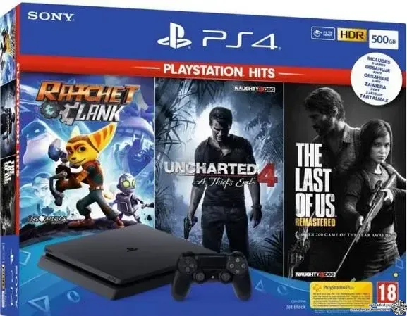 Sony PlayStation 4 Slim Ratchet and Clank + Uncharted 4 + The Last of Us Bundle