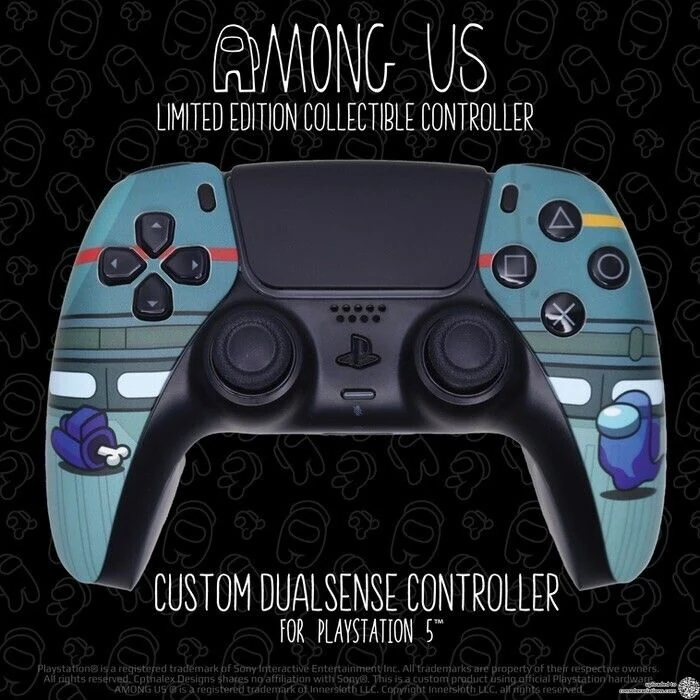 CptnAlex Designs PlayStation 5 Among Us Dualsense Controller