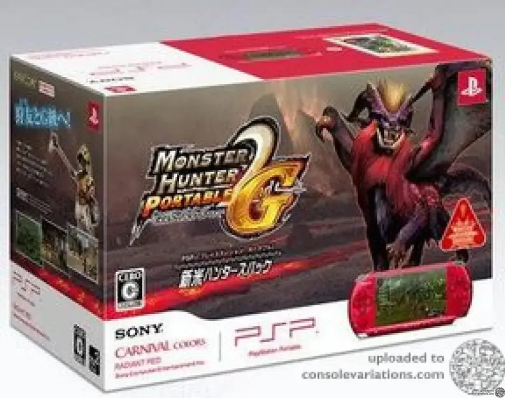Sony PSP 3000 Monster Hunter Red