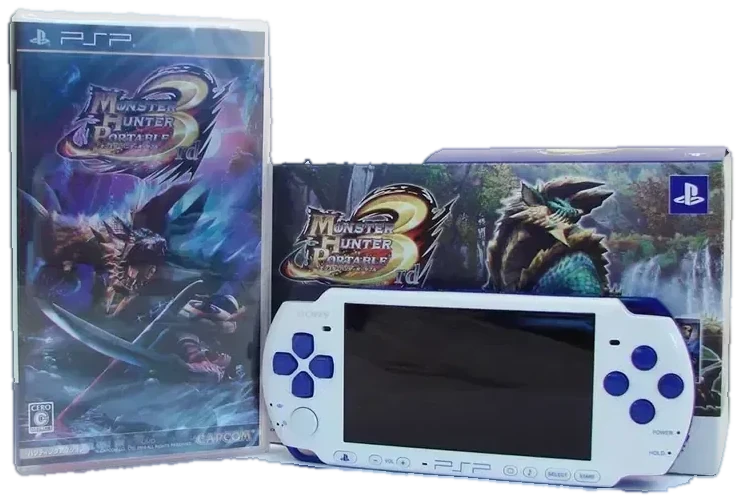 Sony PSP X000 Series 3000 Monster Hunter 3 White