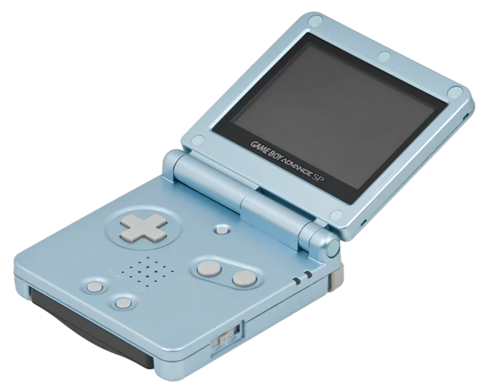 Game Boy Advance SP Pearl Blue (backlit, NA)