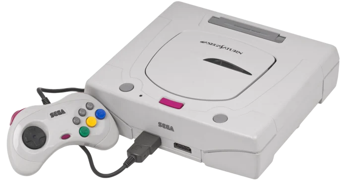 Sega Saturn white model (mist grey)